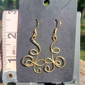 Gold Wire fun artisan earrings